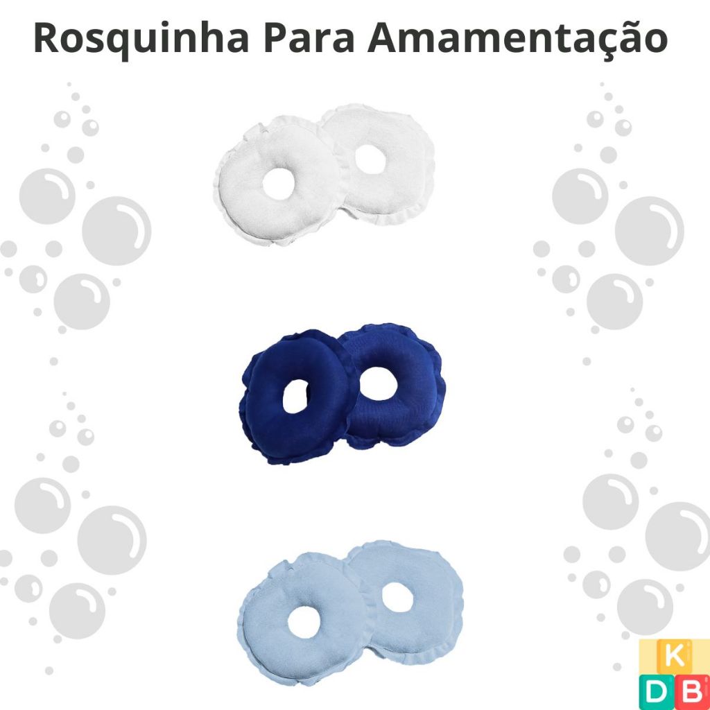 Kit 3 Pares Rosquinha Amamentação Maternidade Apoio para Seios Conforto Bebê Enxoval Prática e Suave