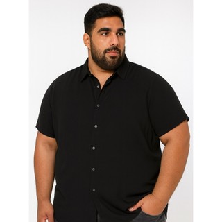 Camisa VISCOLINHO social manga curta Extra Grande Plus Size Social Masculina  Premium Lux…