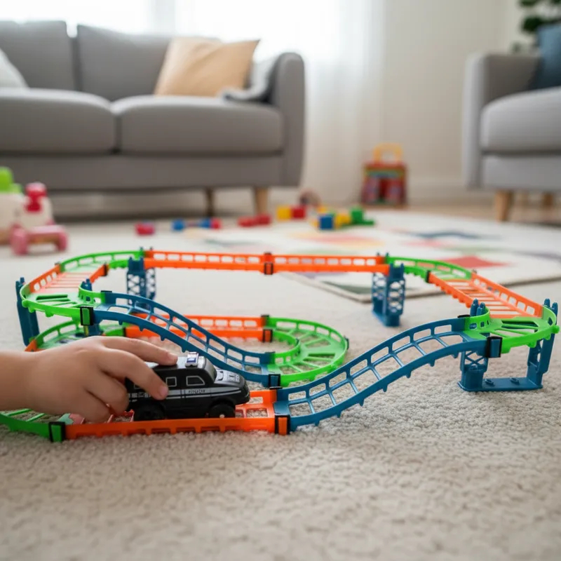 Pista Brinquedo de Carrinhos Infantil Corrida Radical com 1 Carrinho Ambulância  Brinquedo Divertido para Crianças