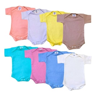 Kit 10 unidades BODY MANGA CURTA bebê cores LiSO em Oferta na Shopee
