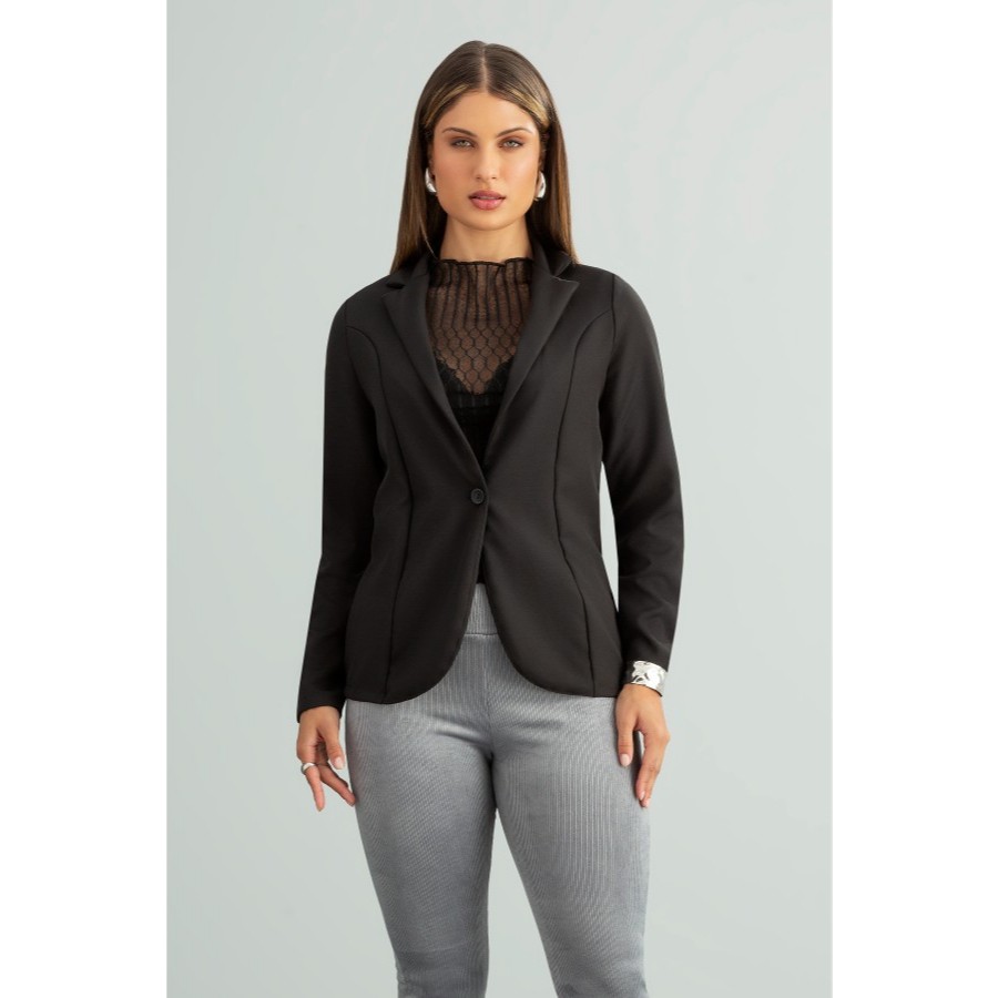 Blazer Alfaiataria (tam: M, Cor: Preto)