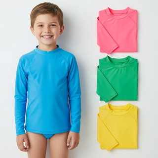 Kit 2 Peças Camisa UV Infantil Proteção Solar 2 a 12 Anos Masculino E Feminina Menino E Menina em Oferta na Shopee
