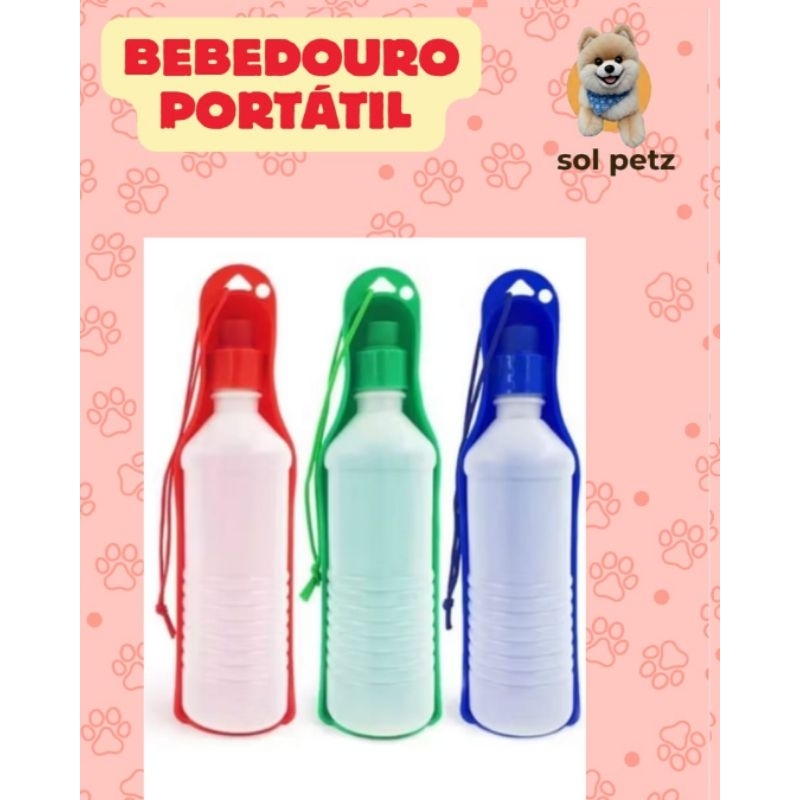 Garrafa Bebedouro Portátil Cachorro e Gato Passeio Bandeja 400 ml em Oferta na Shopee