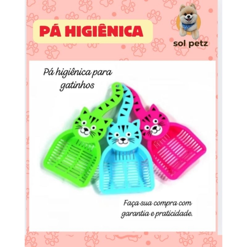 Pá Higiênica Plástico Gatinho Para Gatos