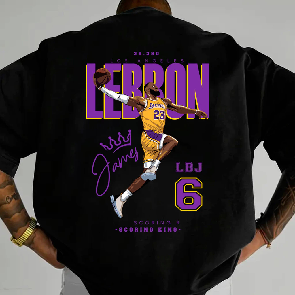 Camisa Camiseta Basica jogador Lebron basquete nb James vintage treino Los Angeles Lakers em algodao unissex