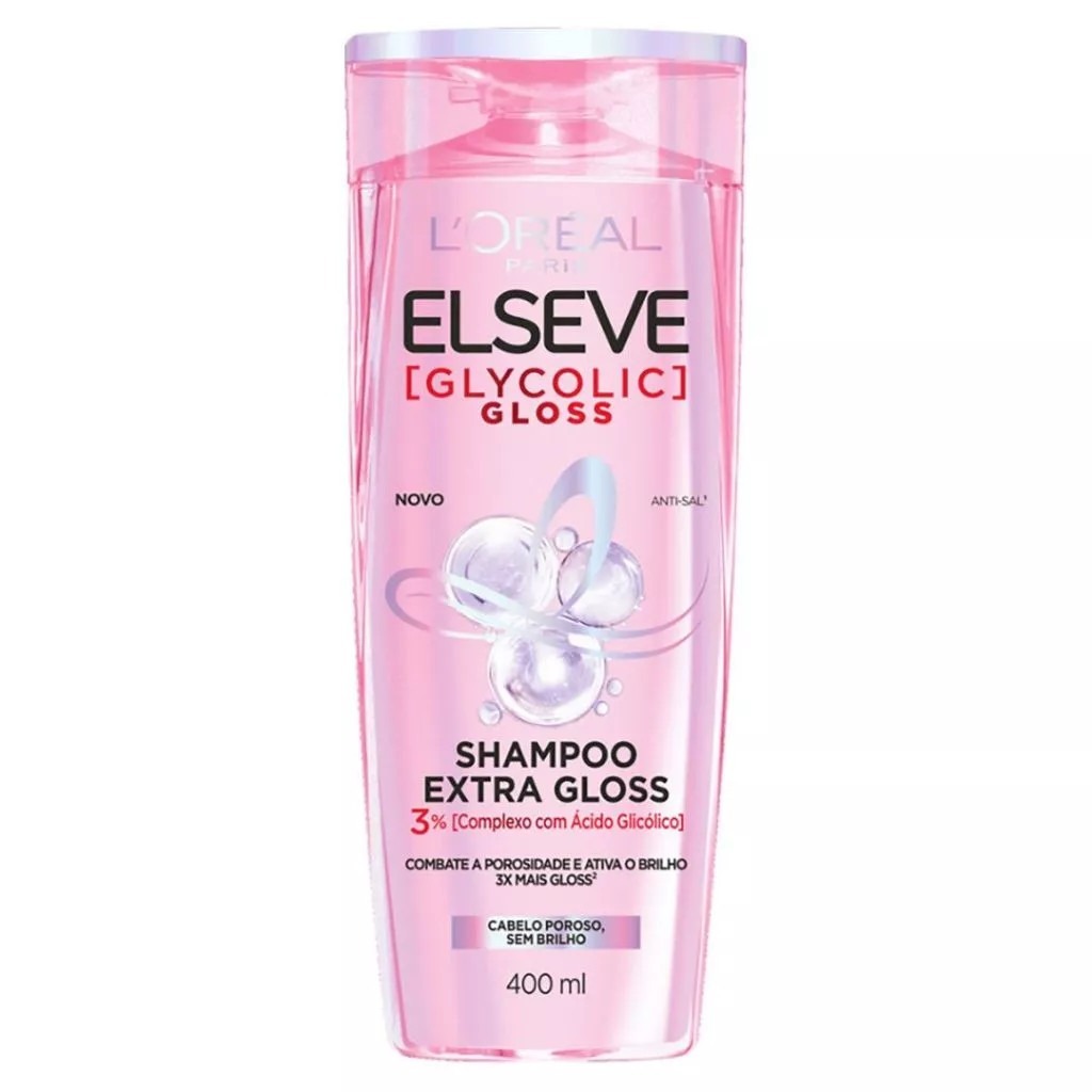 Shampoo Elseve Glycolic Gloss 400ml 💕 Brilho Espelhado e Hidratação