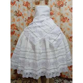 Baiana Luxo Branco e prata - Umbanda e Candomblé - 3 peças em Oferta na Shopee