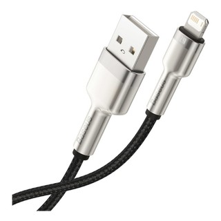 Cabo de dados Baseus USB para Lightning 2.4A 1m de metal preto