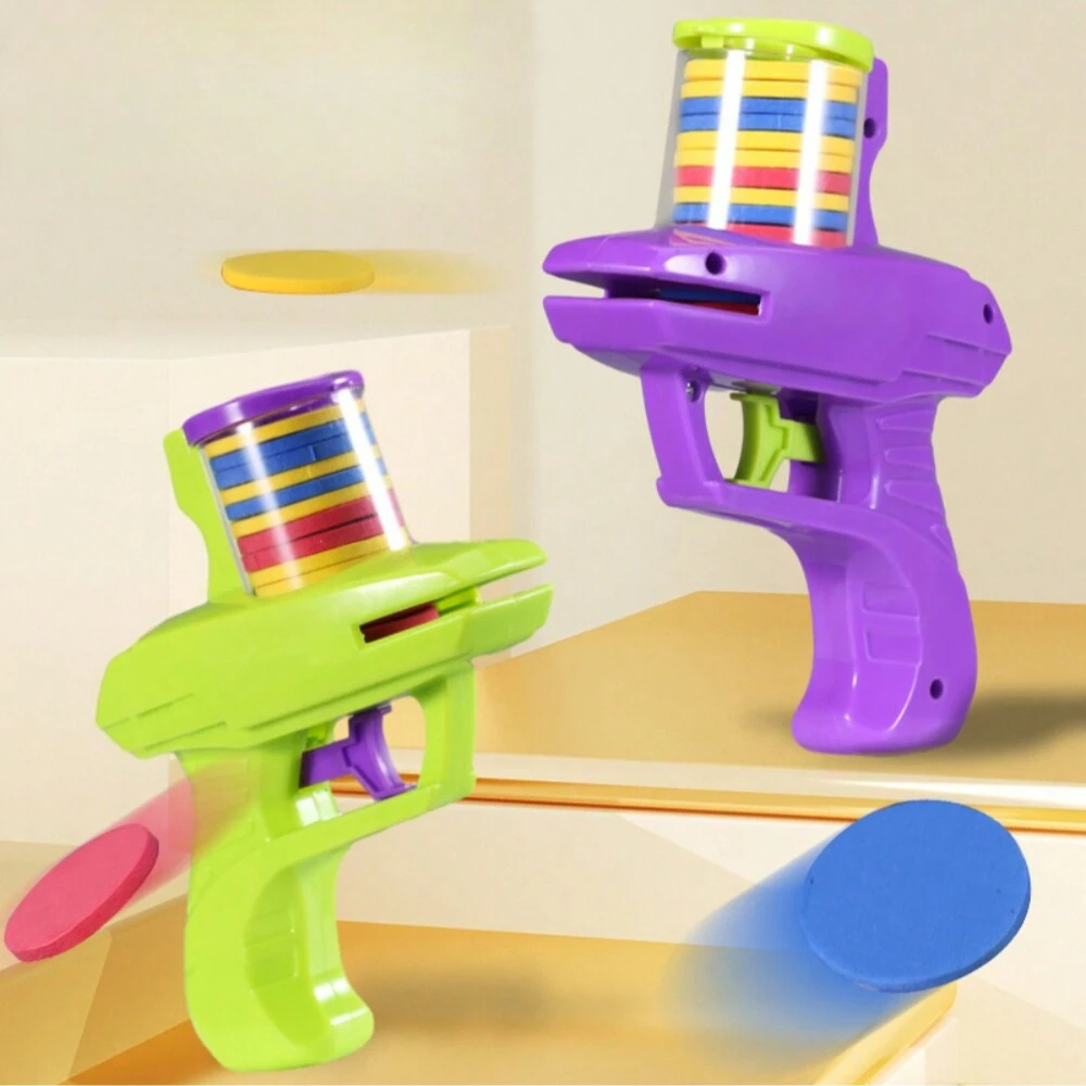 Brinquedo Lançador de Disco de Espuma disco Voador Portátil Jogo Interno Ao Ar Livre