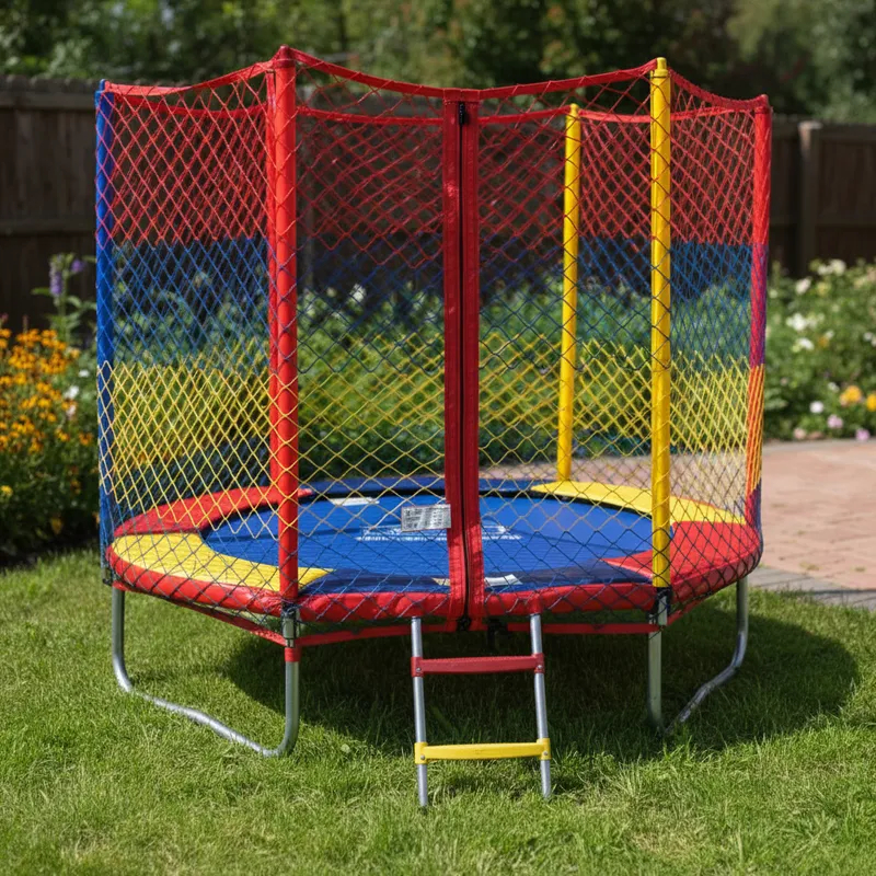 Cama Elástica Infantil Pula Pula 1,83 m Henri Trampolim Lona Azul Proteção de Molas Acolchoada