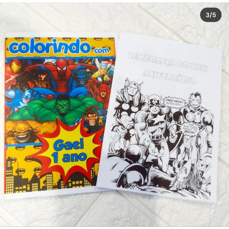 Kit 30 Livrinhos de Colorir Personalizado Revistinha  10x14cm Para Festa Lembrancinha Aniversário Mimo festa infantil