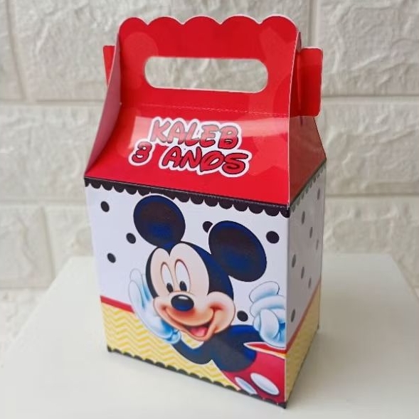 KIT 10 CAIXINHAS MALETA PERSONALIZADA MICKEY ( PEGUE E MONTE ) LEMBRANCINHA FESTA INFANTIL MIMO ANIVERSÁRIO