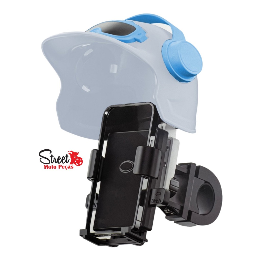 Suporte Celular Proteção Sol Chuva Estilo Capacete Moto Bike 6Polegada LE106