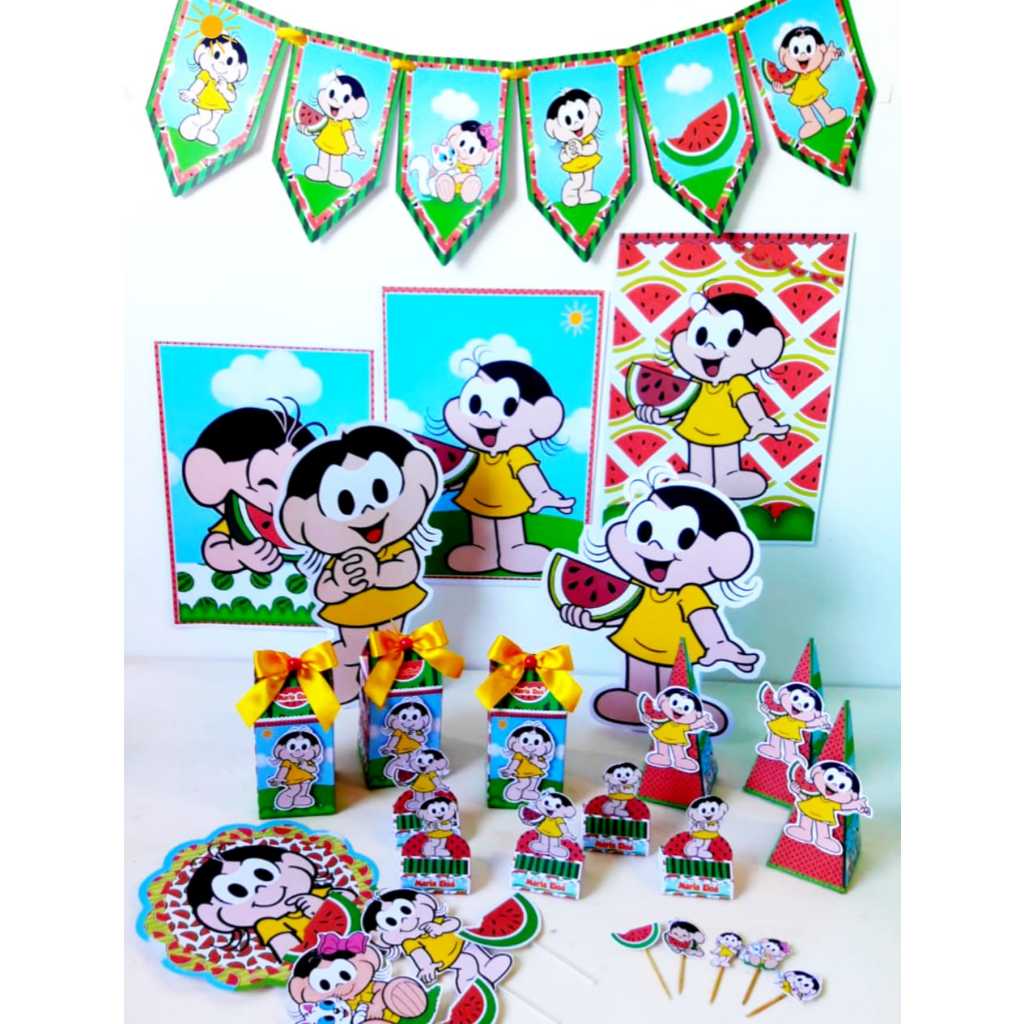 Kit Festa Só um bolinho Magali- Festa Aniversário- Mêsversário