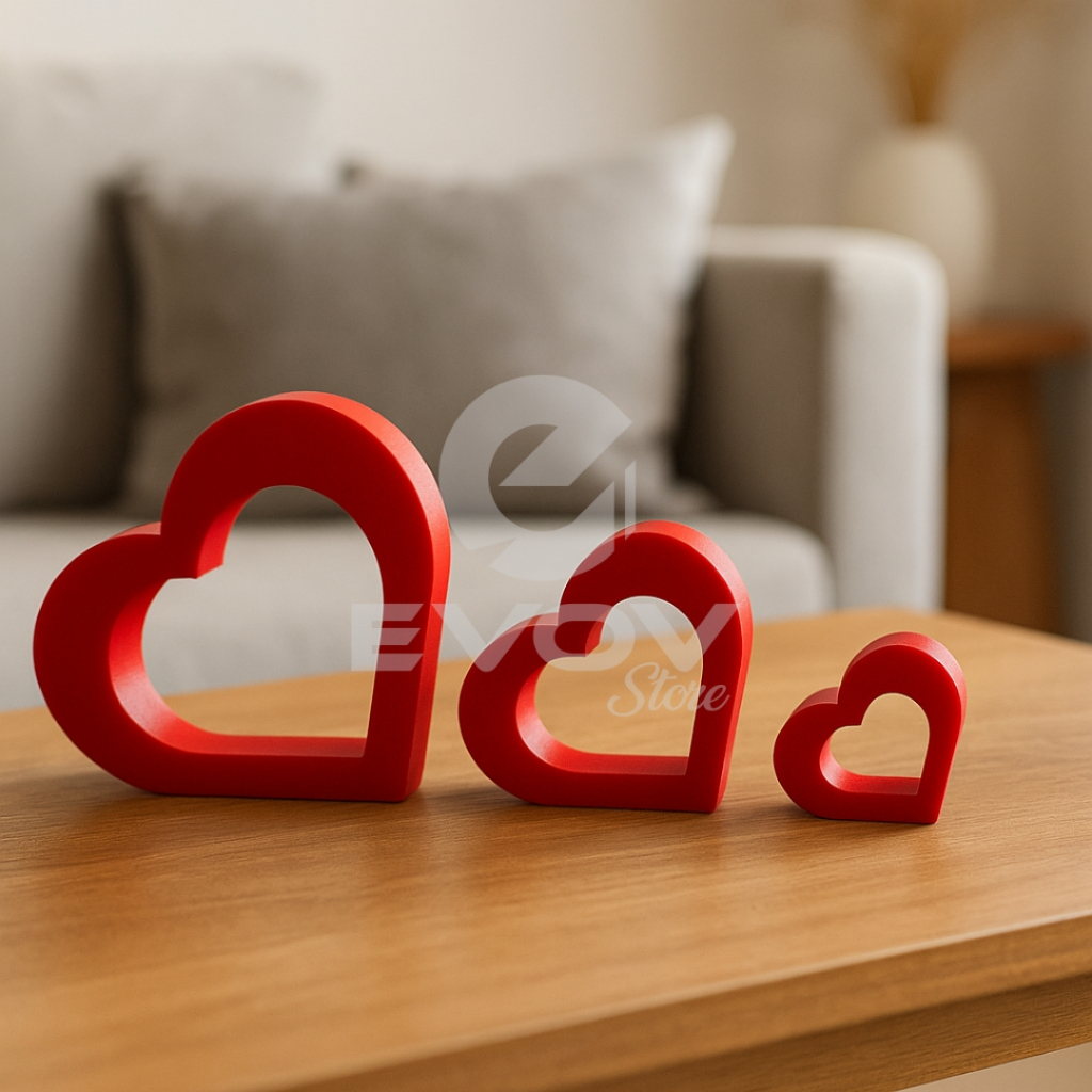 Kit com 3 Corações - Letreiro Decorativo - Letra Caixa - Coração - Casamento em Oferta na Shopee