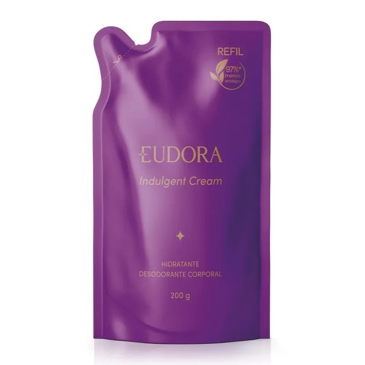 Refil Creme Hidratante Corporal Eudora Indulgent Cream 200g (Eudora roxo)