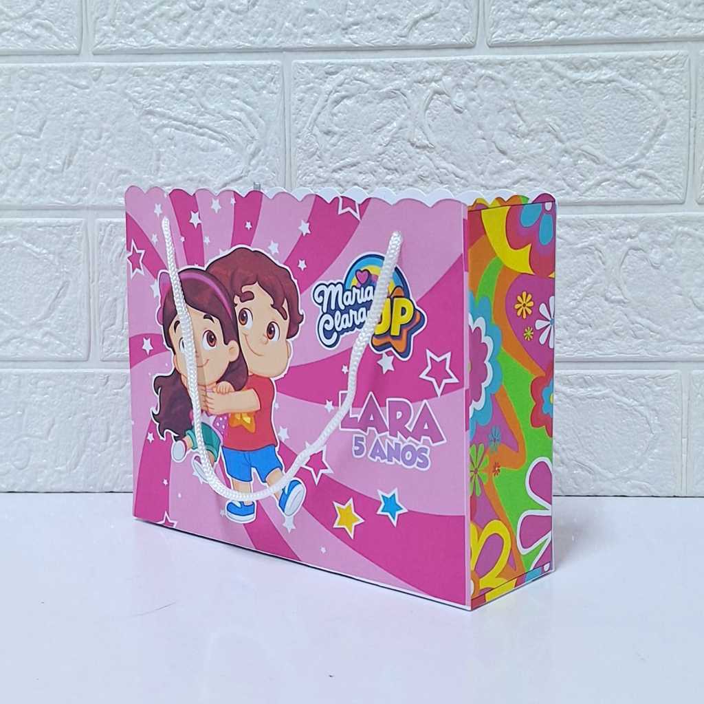 PEGUE E MONTE Sacolinhas Personalizadas MARIA CLARA E JP ou (QUALQUER TEMA) Lembrancinhas Mimos para Festas
