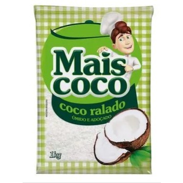 Coco Ralado Úmido e Adoçado Mais Coco 1kg  - SOCOCO