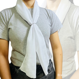 Echarpe BRANCO Lenço Acessório Evento Congresso Igreja uniforme em Oferta na Shopee