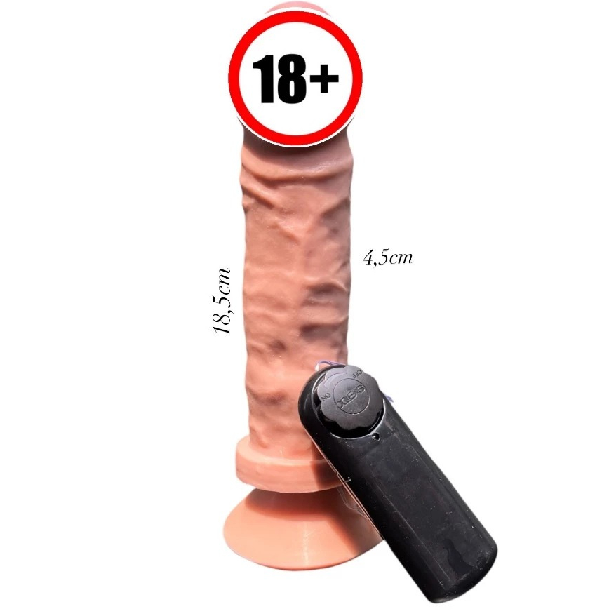 Pênis Realístico Consolo de Silicone Super Gostoso com Vibração e Ventosa - Escolha seu Tamanho em Oferta na Shopee