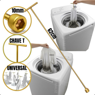 Chave T 10mm Longa 62cm de Máquina de Lavar Roupa Retirar Abrir Agitador Marcas Modelo Universal em Oferta na Shopee