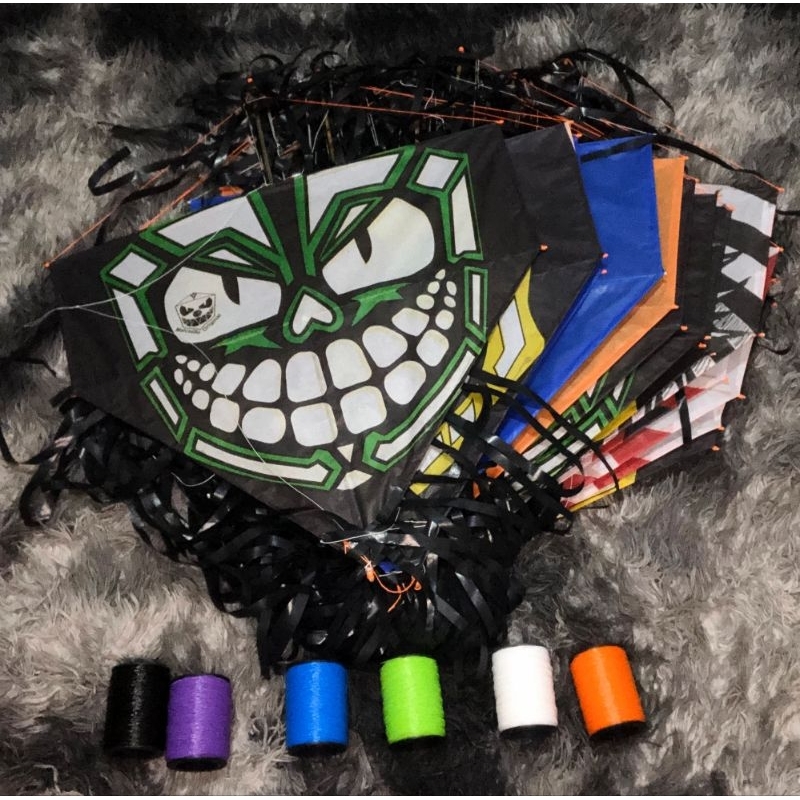 5 Pipas prontas com rabiola e linha velocidade e diversão em Oferta na Shopee