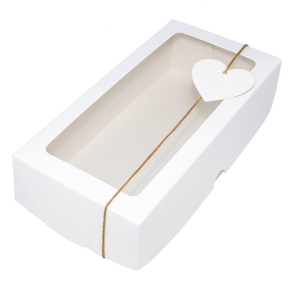 Caixa de Presente Cosmeticos Doce visor 22x10x4 Branca 20 U