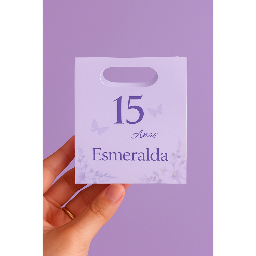 sacolinha personalizada, lembrancinha 15 anos, papelaria personalizada, aniversário 15 anos, sacolinha elegante, decoraç