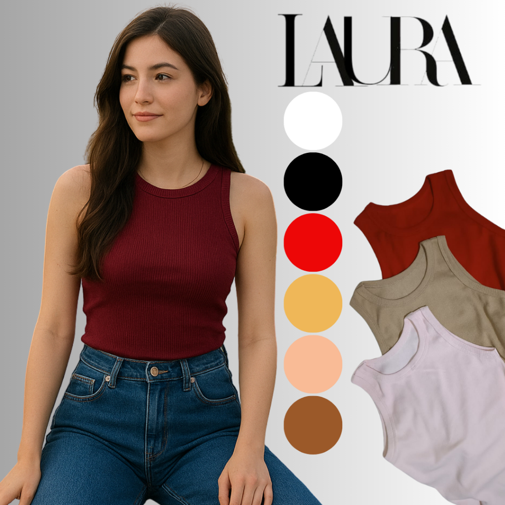 Regata Feminina Canelada Ribana Algodão com Elastano – Blusa Básica  Estilosa