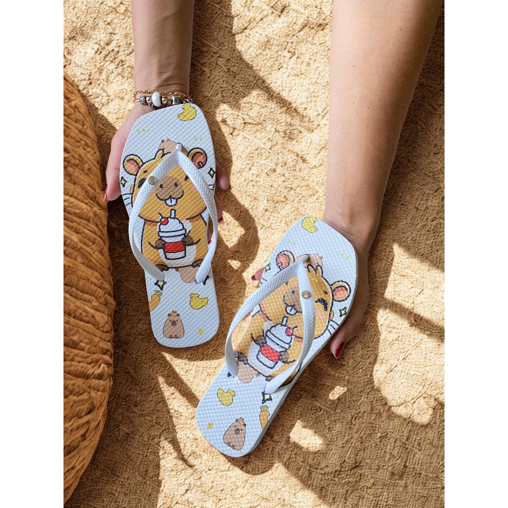 Chinelo Personalizado Infantil Feminino Slim Macio Leve Confortavel
