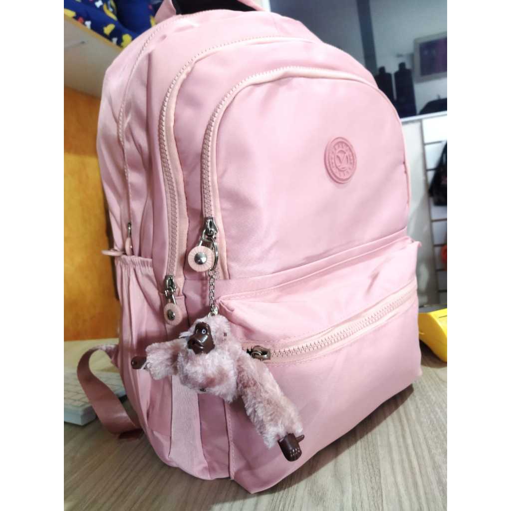 Mochila Feminina Masculina Tactel Notebook Escolar Resistente Grande Costas Juvenil Escola ACOMPANHA CHAVEIRO