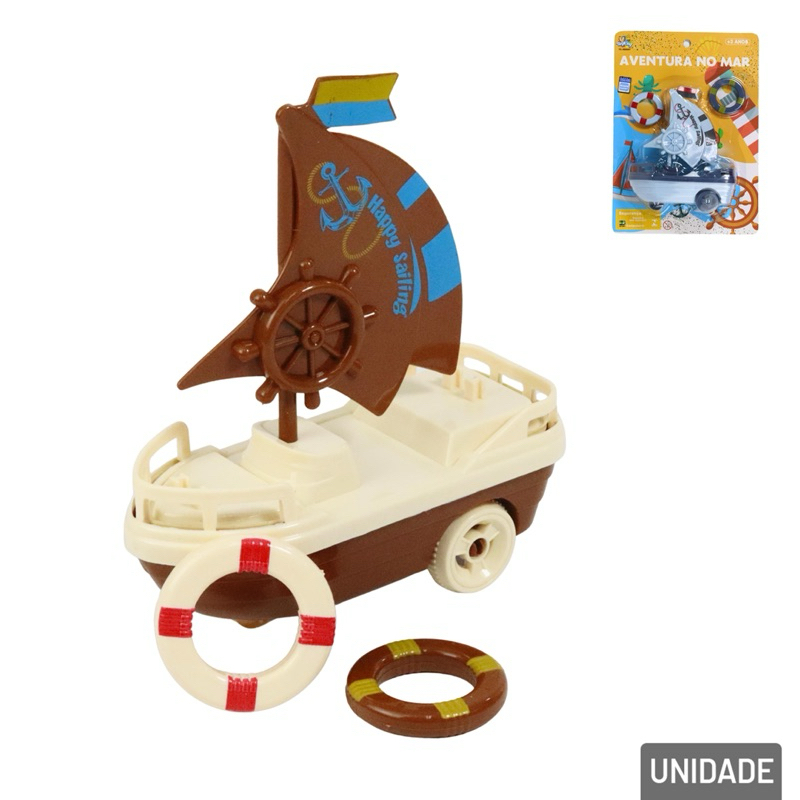 Barco de Plástico Roda Livre aventura no mar