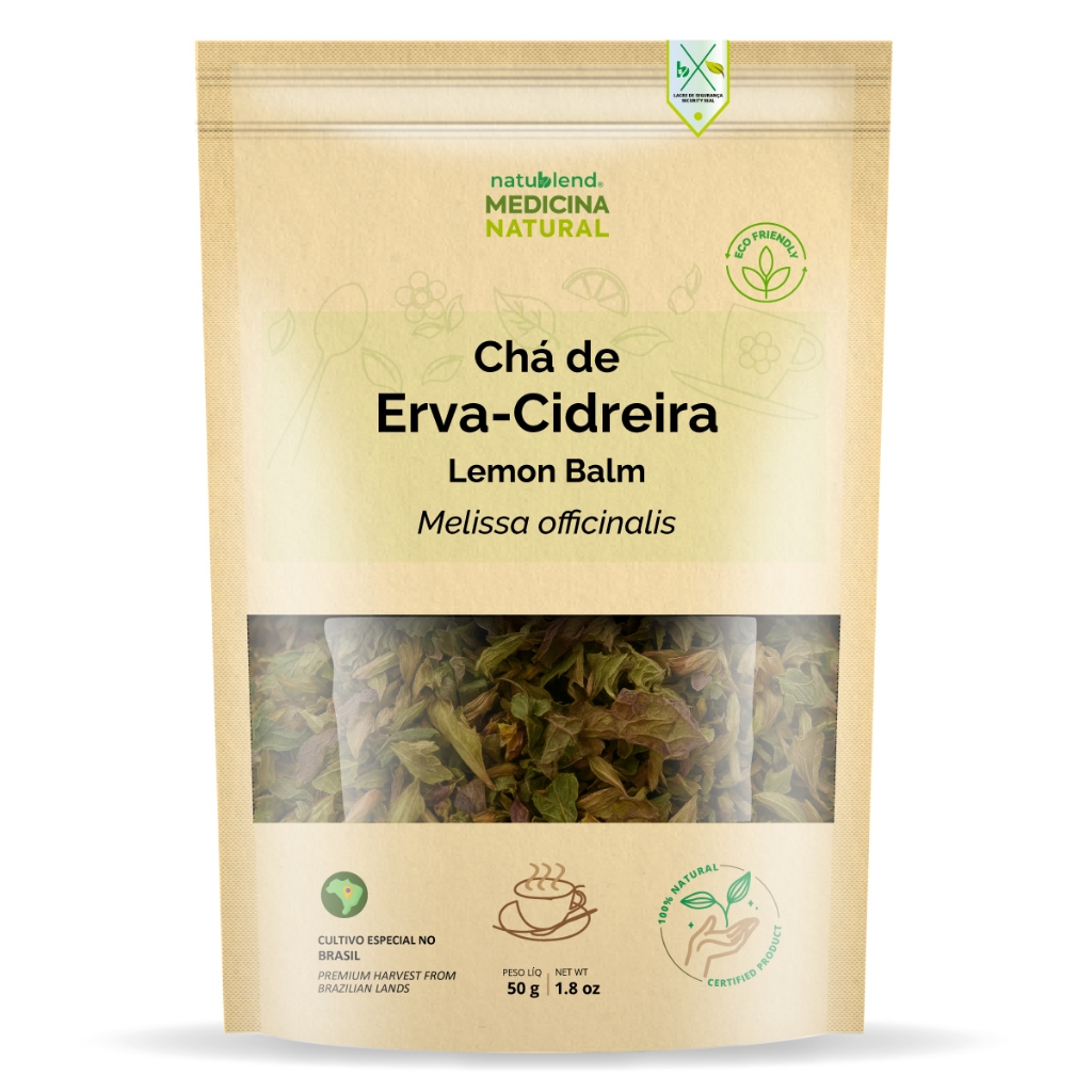 Chá de Erva Cidreira 50g - Aroma Cítrico Leve - Infusão Aromática