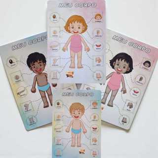 Brinquedo Pedagógico Em Madeira Quebra Cabeça De Encaixe Meu Corpo em Oferta na Shopee