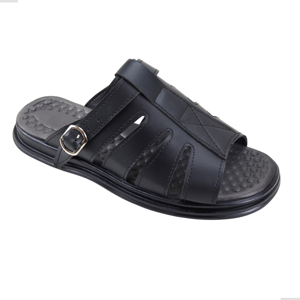 Chinelo Sandália Masculina Confortável Anti Stress Ortopédico Esporão Couro Ecológico Dia a Dia