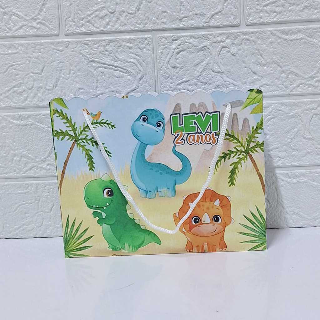 PEGUE E MONTE Sacolinhas Personalizadas DINOSSAURO DINO BABY ou (QUALQUER TEMA) Lembrancinhas Mimos para Festas