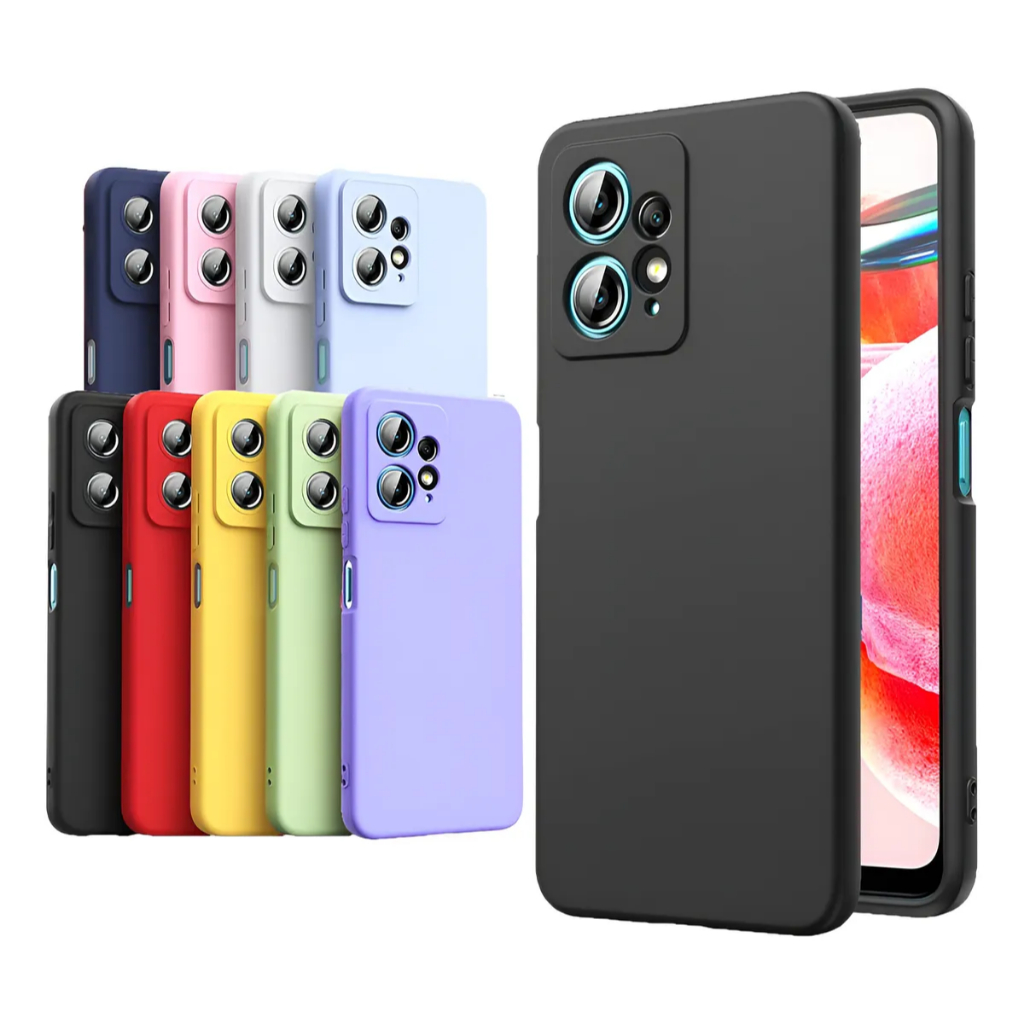 Capa Capinha Slim Anti Impacto Aveludada Colorida + Película 3D Para Xiaomi Redmi Note 12 4G