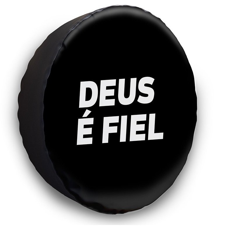Capa Para Estepe Carro Aro 15 E 16 Deus é Fiel Religiosa Ecosport Spin Active Doblo Idea Citroen C3 Aircross Crossfox