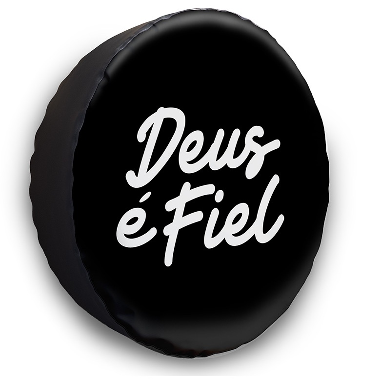 Capa Para Estepe Carro Aro 15 E 16 Deus é Fiel ReligiosaEcosport Spin Active Doblo Idea Citroen C3 Aircross Crossfox