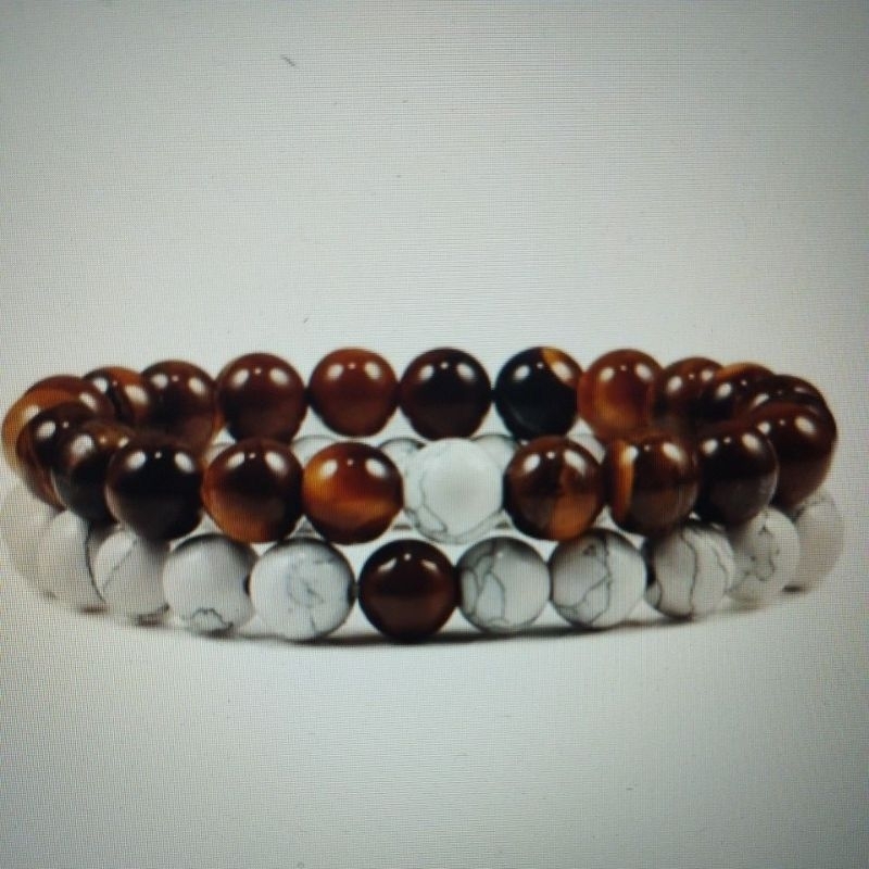 Pulseira Pedra Natural Hematita Onix e Olho de Tigre.Pulseira de Protecão