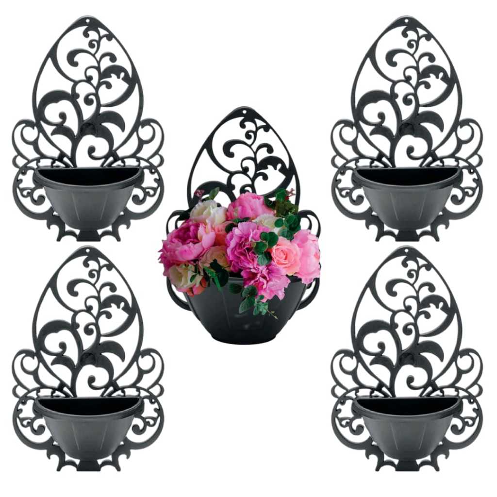 Kit   Vasos de Parede Arandela Preto Plástico 450 ML em Oferta na Shopee