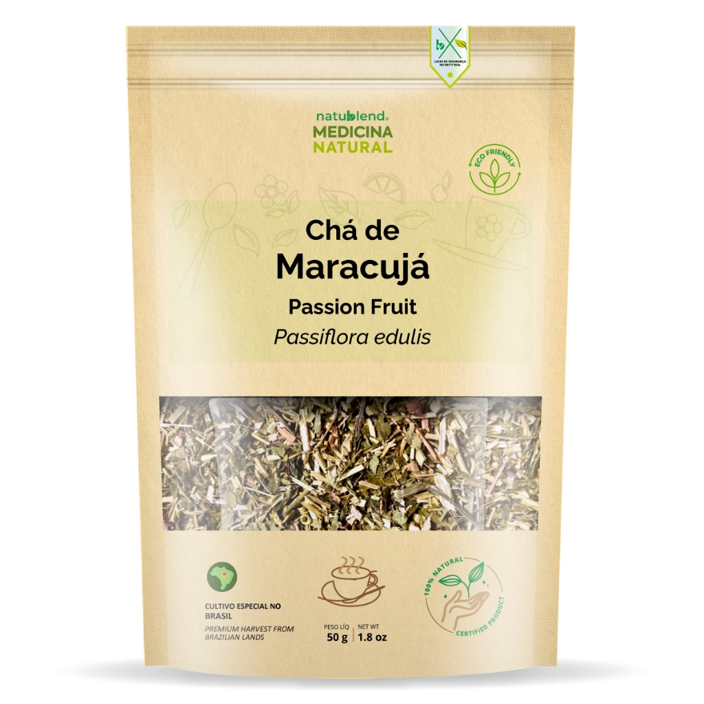 Chá de Maracujá 50g - Folhas Selecionadas - Aroma Frutado Suave