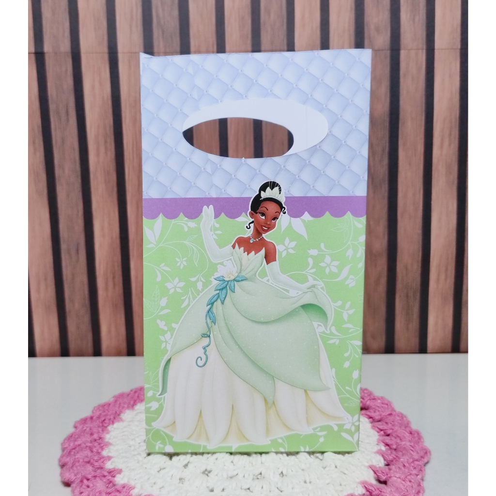 Sacolinha Surpresa Lembrancinha Princesa Tiana  - Tamanho M 22x12 |