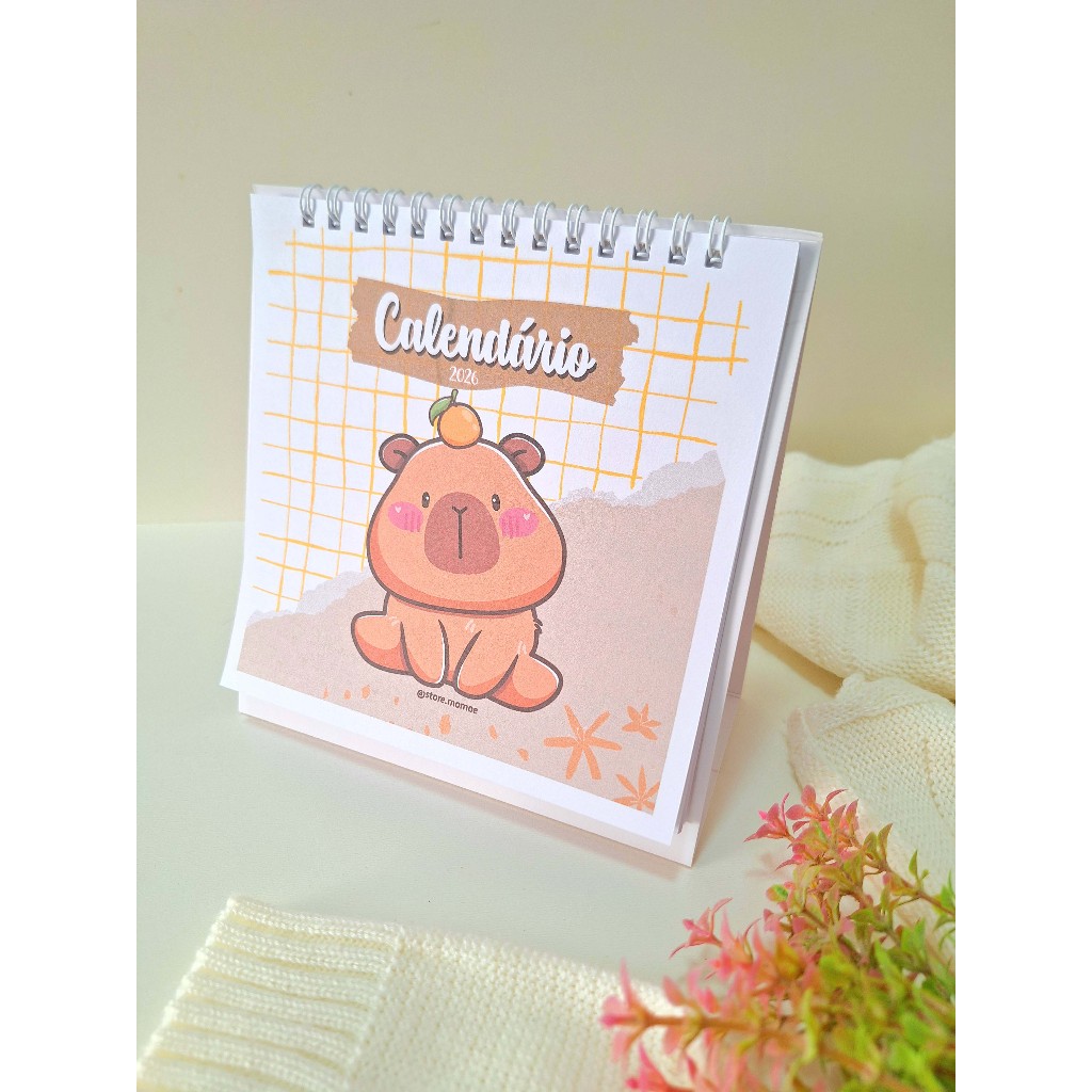 Calendário de Mesa 2026 Capivara em Oferta na Shopee