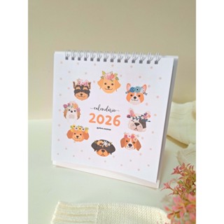 Calendário de Mesa Cachorrinhos 2026 Fofos em Oferta na Shopee