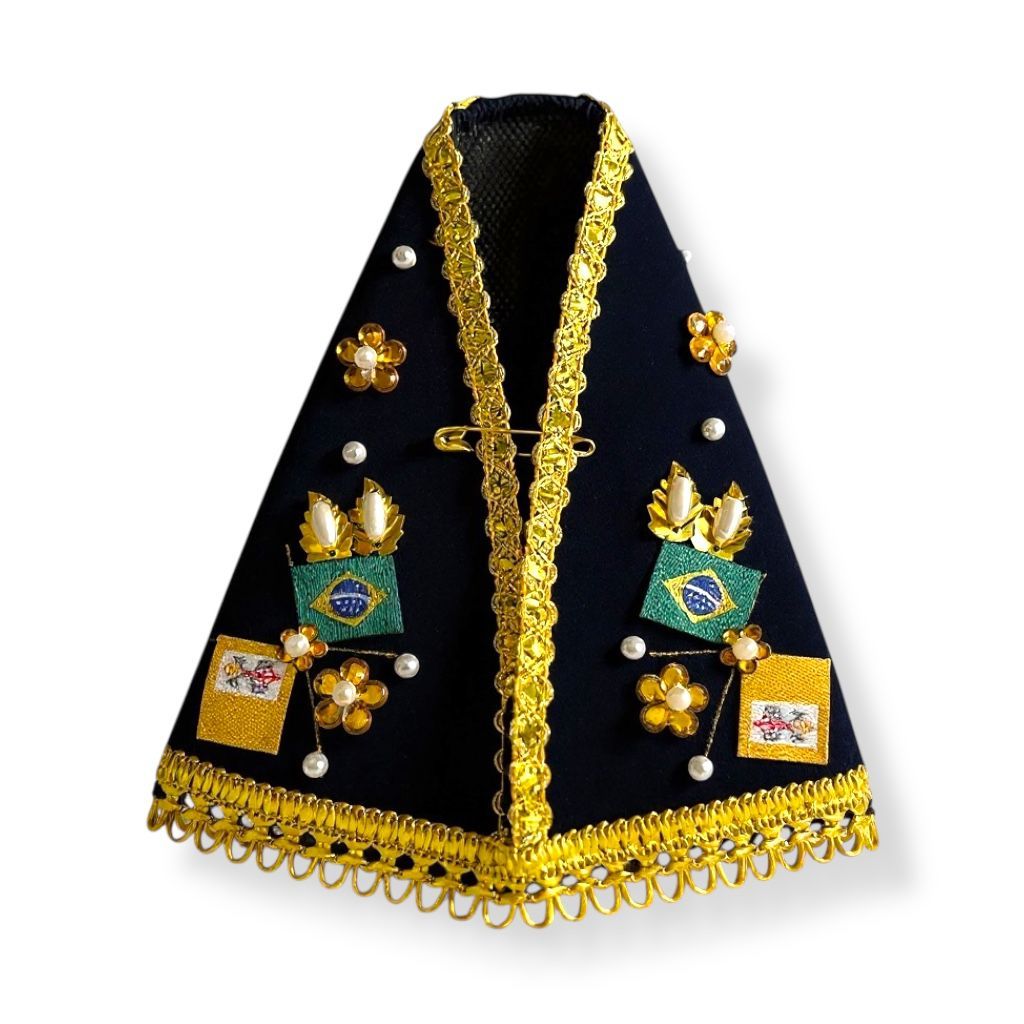 Manto Imagem Fac Símile de Nossa Senhora Aparecida 15cm em Oferta na Shopee