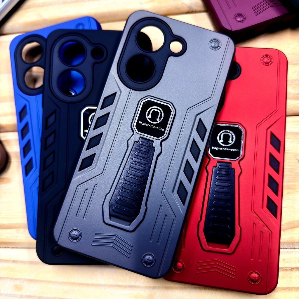 Capa Capinha Anti Impacto Silicone com Suporte Magnético para Xiaomi Redmi A5 4G Proteção Contra Impactos e Conveniência em Oferta na Shopee