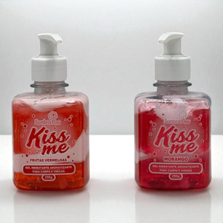 Kit 2 Gel Hidratante Aromatizante Kiss Me Sombra Flor – Frutas Vermelhas + Morango 250g Corpo e Virilha em Oferta na Shopee
