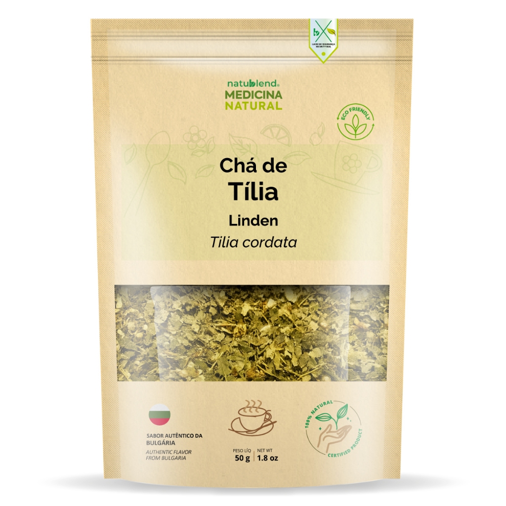 Chá de Tília 50g - Importado da Bulgária - Folhas Selecionadas - Aroma Herbal Adocicado