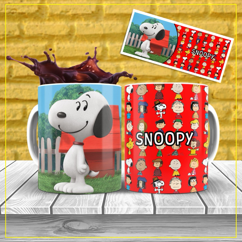Caneca Snoopy Personalizada | Caneca Fofa de Presente | Frete Grátis Brasil | Arte em Gole